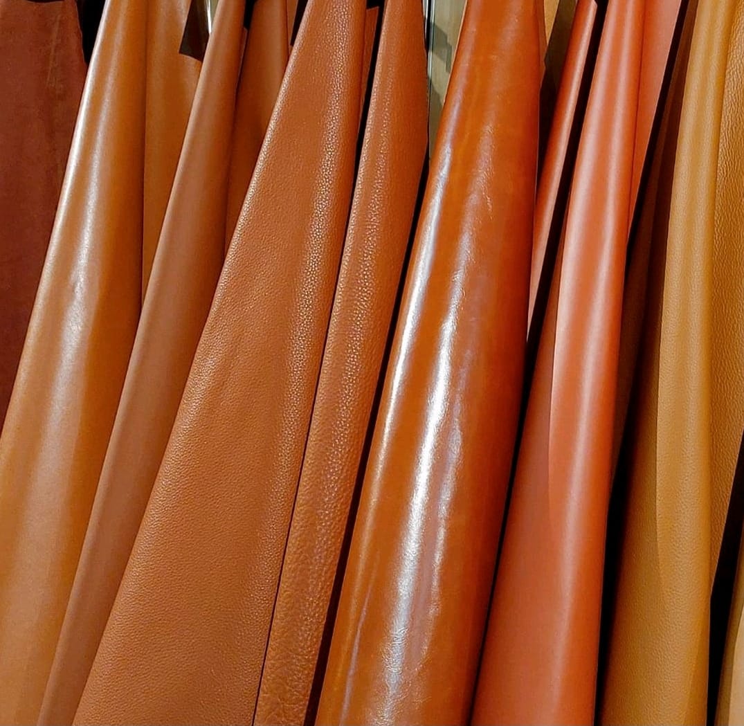 Finished leather detail