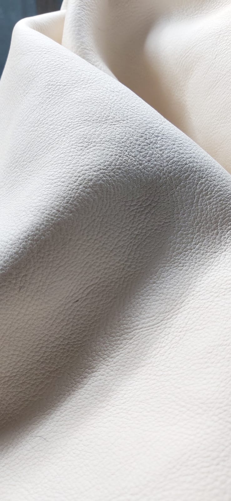 White textured finished leather